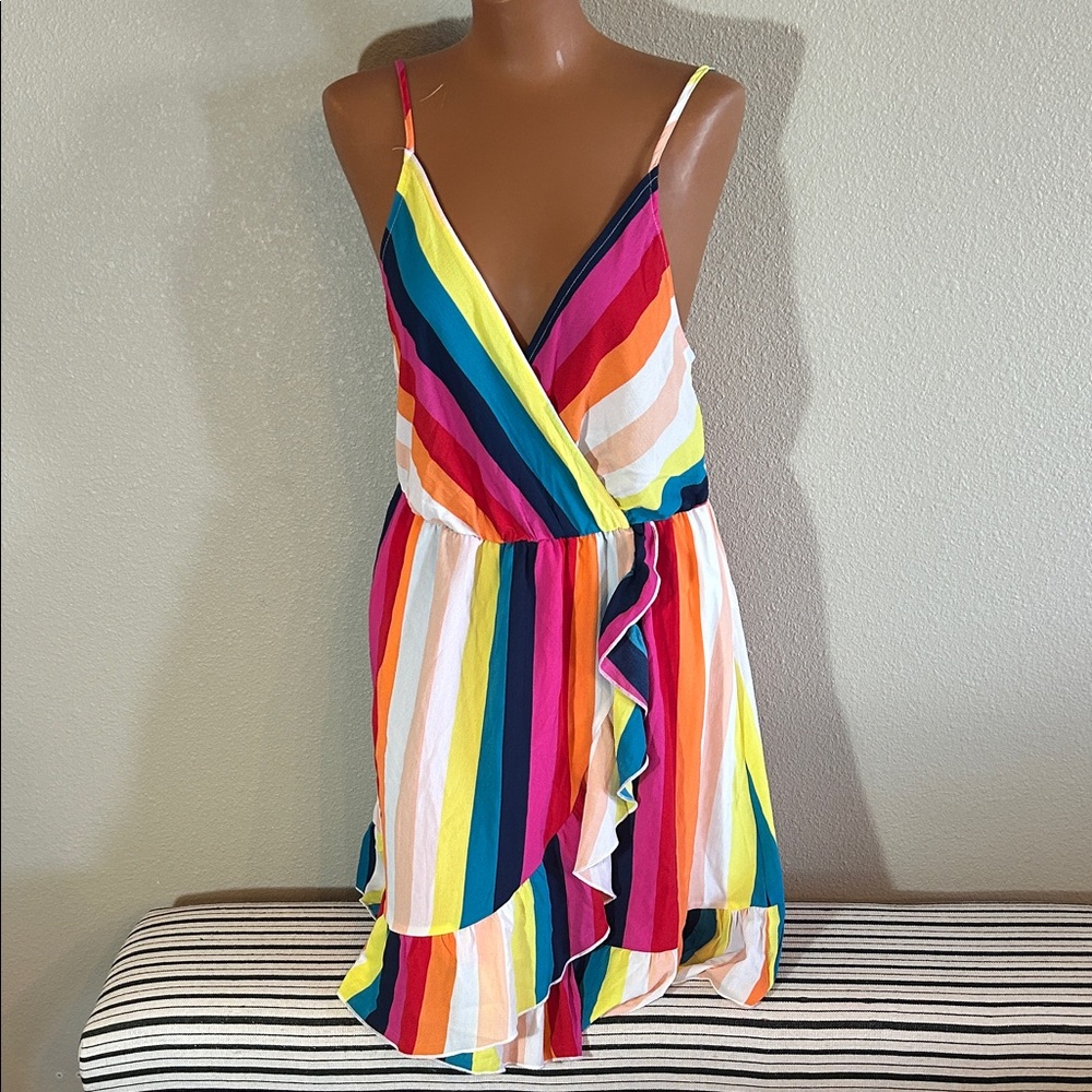 SHEIN Colorful Striped Mini Dress